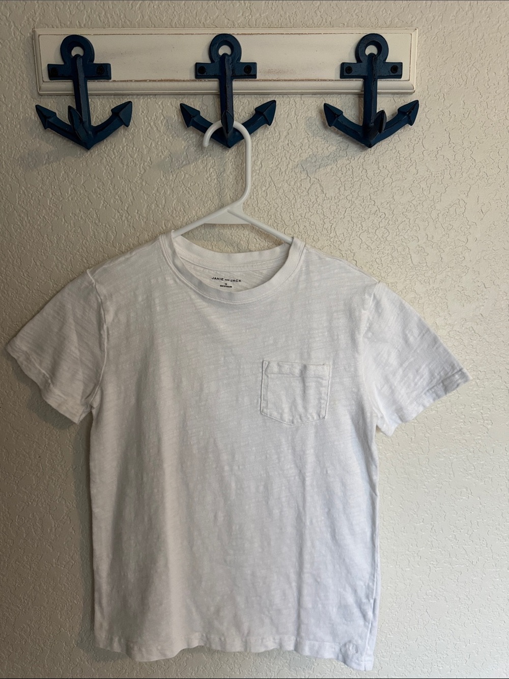 Janie and Jack White Short-Sleeve Pocket Tee